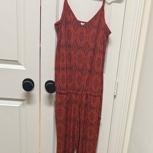 Veronica M Red Geometric Jumpsuit
